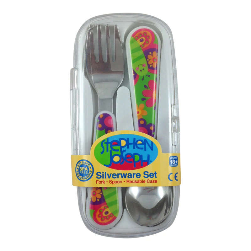 Stephen Joseph Silverware Set Spoon and Fork 18m+