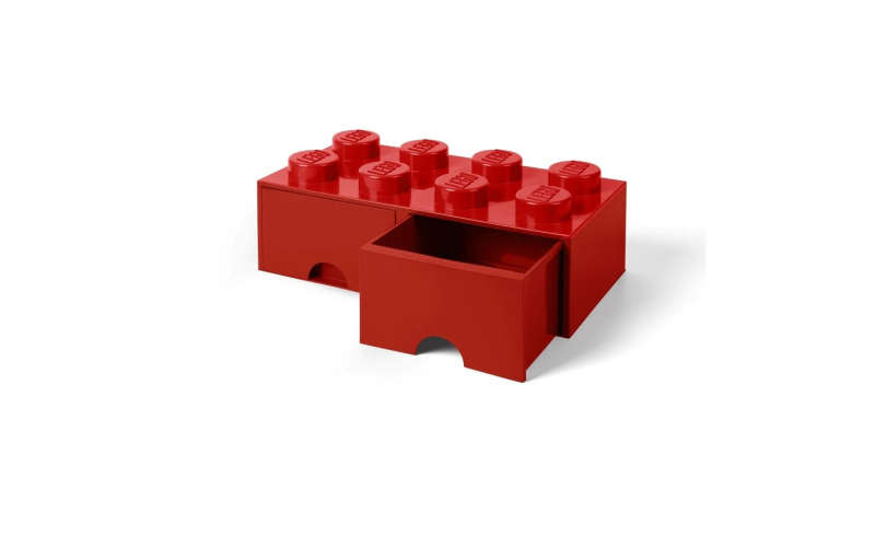 LEGO Brick Drawer - 8 Stud (Red) (damaged packaging)