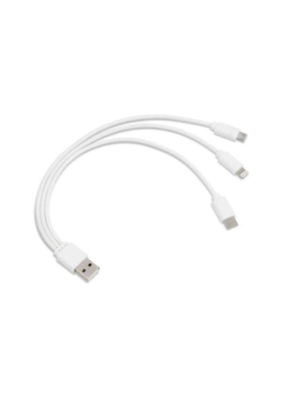 3-in-1 Charging Cable (iPhone, Type-C, Samsung to USB)