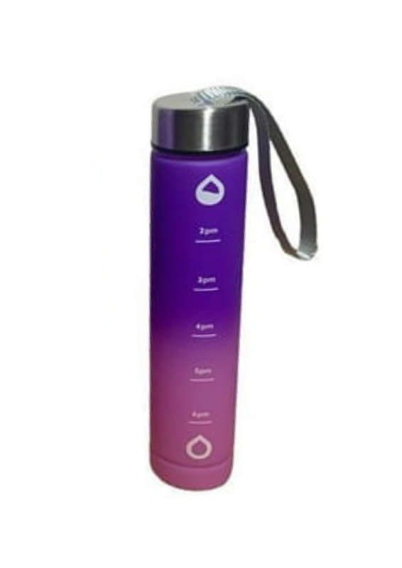 280ml Purple-Pink Motivational Water Bottle