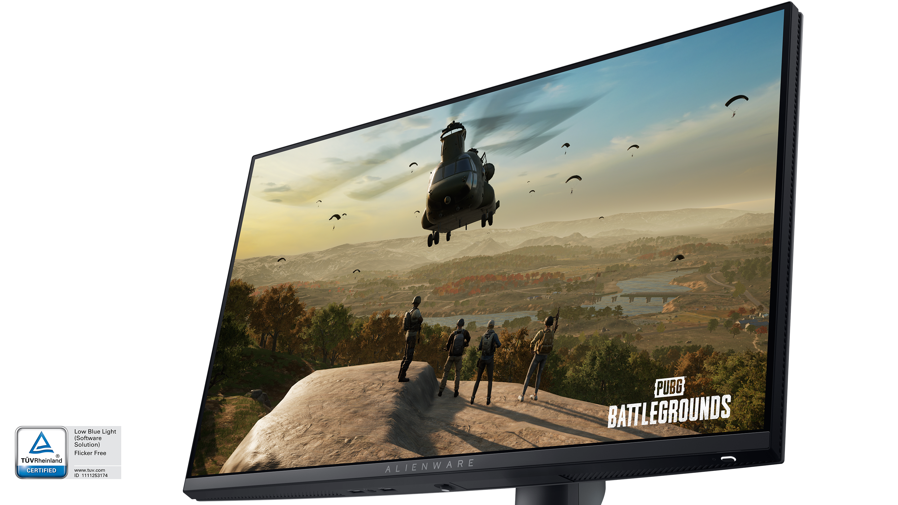 Picture of a Dell Alienware AW2523HF Gaming Monitor with a game image on the screen.