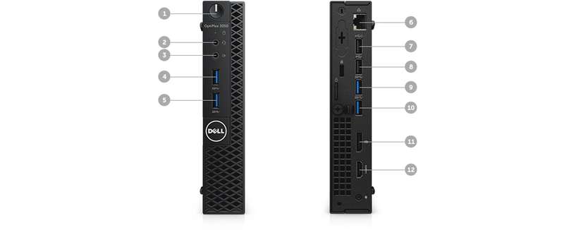 optiplex 3050 micro - ports and sorts