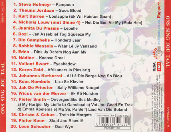 Various - Ons Sing Jou Taal (CD, Comp)