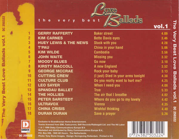 Various - The Very Best Love Ballads Vol. 1 (CD, Comp)