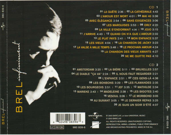 Brel - Infiniment (2xCD, Comp, RM)