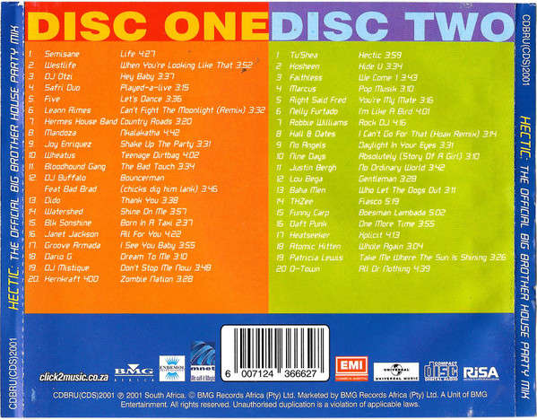 Various - Hectic (Big Brother South Africa) (The Official Big Brother House Party Mix) (2xCD, Comp)