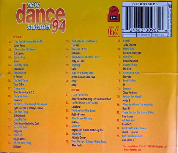 Various - NOW Dance Summer 94 (2xCD, Comp)