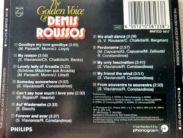 Demis Roussos - The Golden Voice Of (CD, Comp)