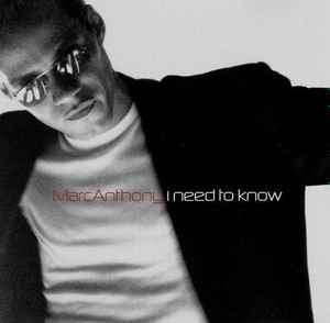 Marc Anthony - I Need To Know (CD, Single)