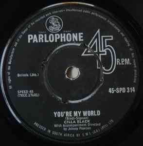 Cilla Black - You're My World  (7", Single)