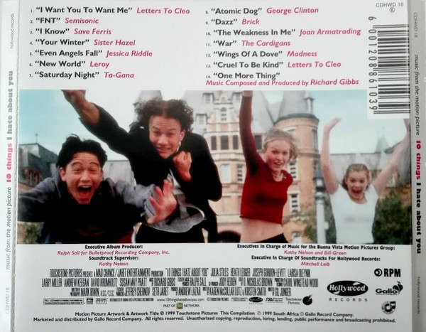 Various - 10 Things I Hate About You (Music From The Motion Picture) (CD, Comp)