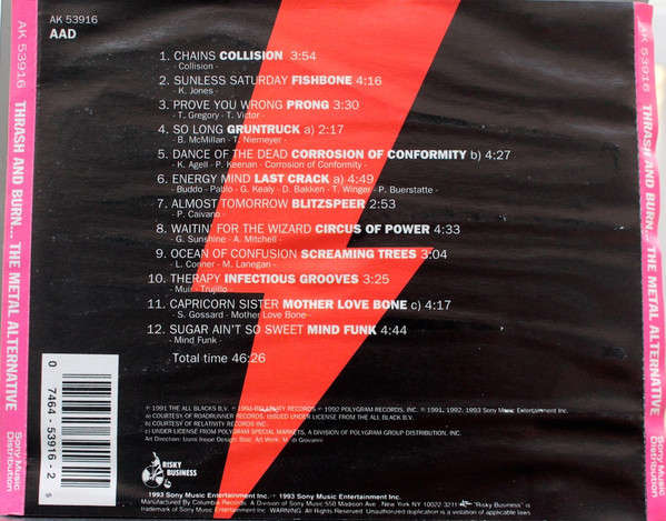 Various - Thrash And Burn... The Metal Alternative (CD, Comp)