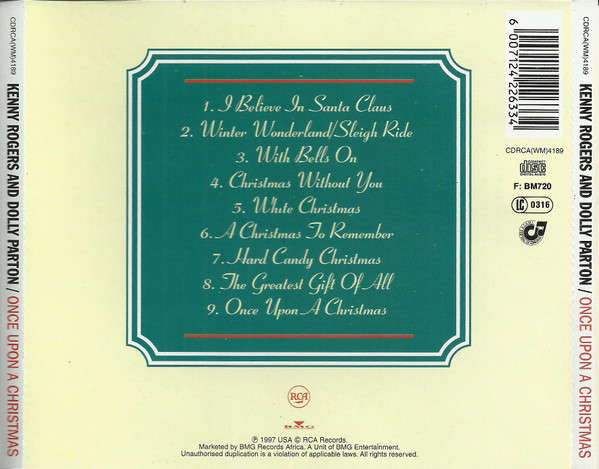 Kenny Rogers & Dolly Parton - Once Upon A Christmas (CD, Album)