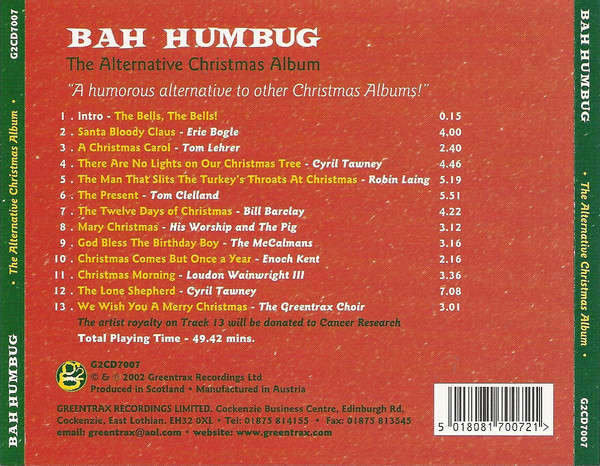 Various - Bah! Humbug - The Alternative Christmas Album (AVCD, Album)