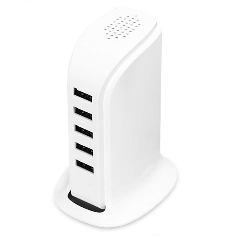 20W 5 USB Power Adapter Charger Socket Charging Dock for Smartphones Tablets