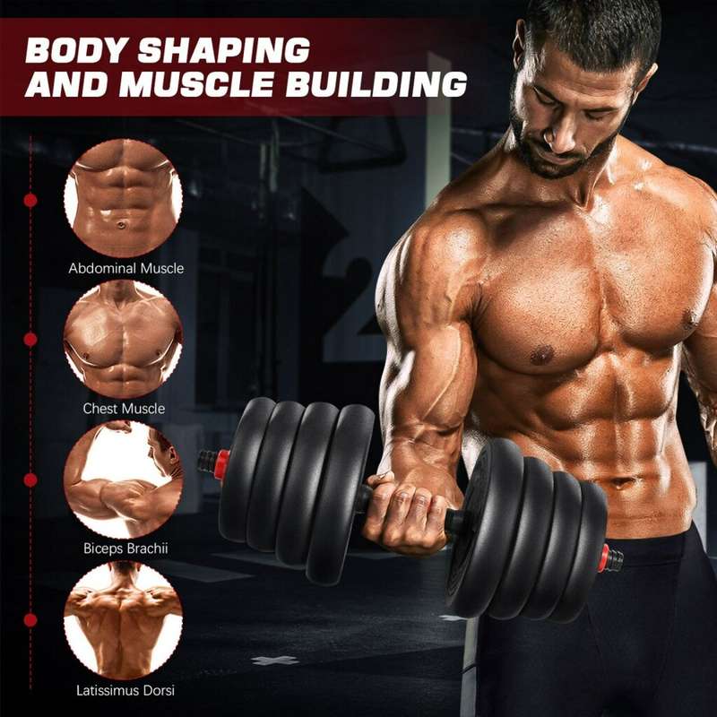 20kg/2 in 1 Adjustable dumbbell set