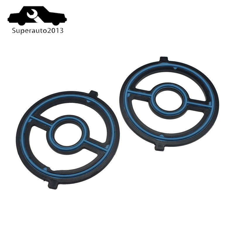 2PCS Engine Oil Cooler Gasket Seal For Mazda MX-5 Miata CX-7 6 Tribute 3 5 New