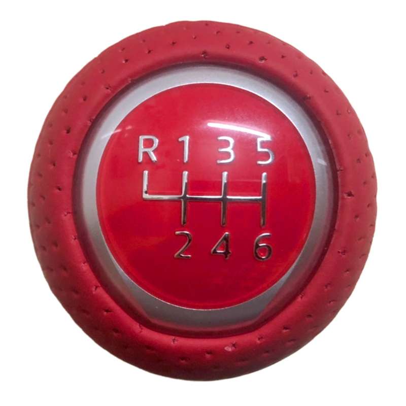 6 Speed Red Leather Shifter Shift Knob Fits For Mazda 2 3 6 CX-3 CX-5