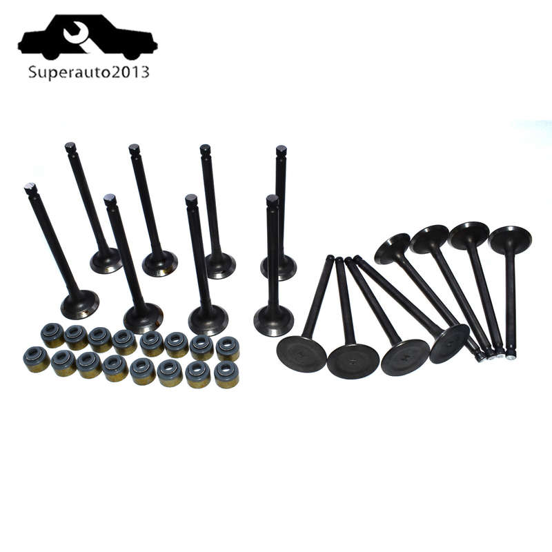 Intake Exhaust Valve W/Valve Stem Seals For 2001-12 Hyundai Kia 2.0L 22211-23600