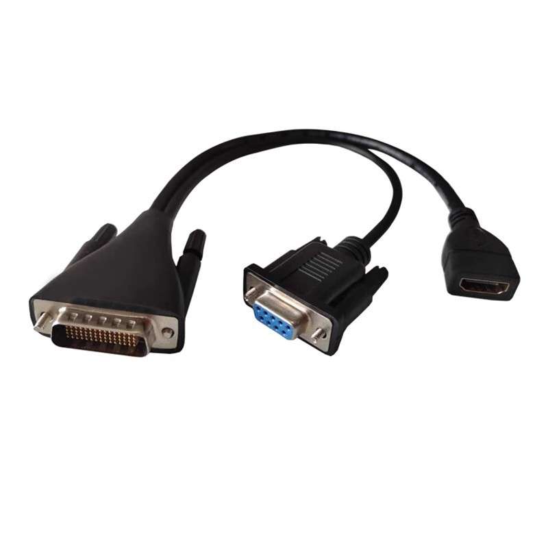 1PC Four-Generation Lens HDCI to HDMI+DB9 Compatible RS232 Adapter Cable