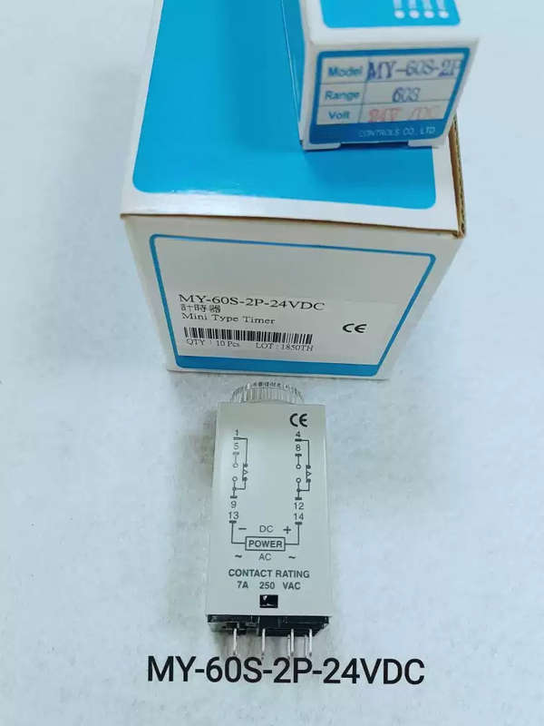 1pcs For FOTEK MY-60S-2P-24V 60S 24VDC Small Time Relay