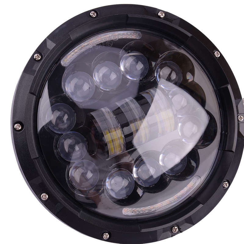 1x 7" LED Headlight DRL Lights Combo Fit for Jeep Wrangler Hummer H1 & H2