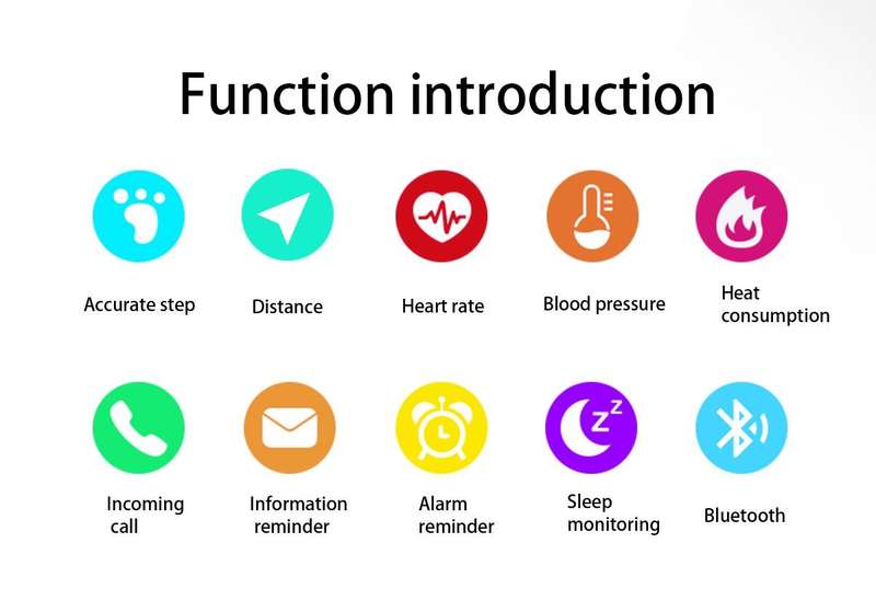 Smart Sports Watch - Activity Sleep Tracker Heart Rate Fitness Pedometer Bracelet Smart Watch