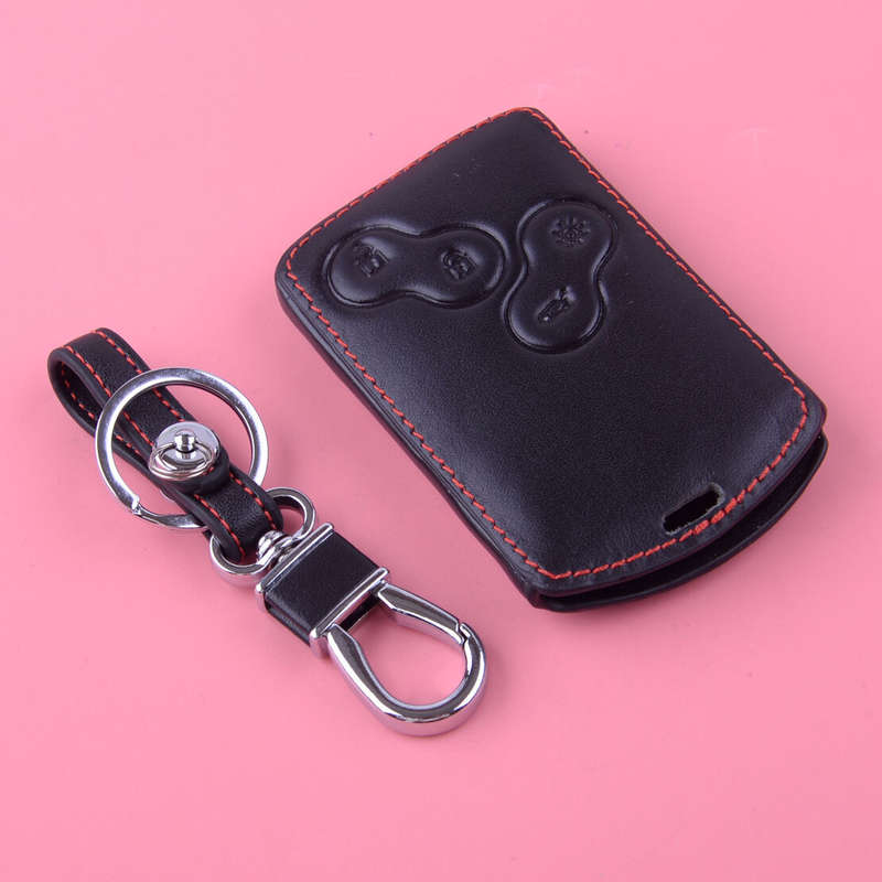 Car Key Bag Case Cover with Keychain Fit For Renault Koleos Laguna 2 3 Megane
