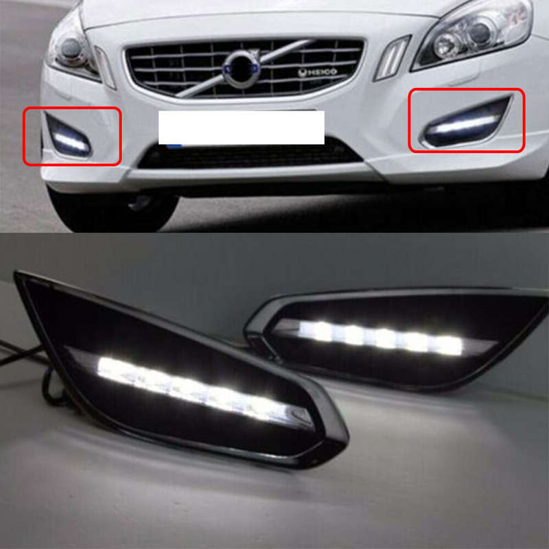 Left+Right Pair For Volvo S60 T5 09-13 New Fog Lamp Front Daytime Running Lights