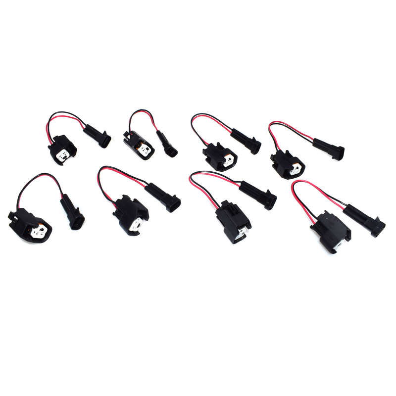 8PCS For LQ4, LQ9 4.8 5.3 6.0 wire Harness to LS2 LS3 LS7 EV6 Injector Adapters