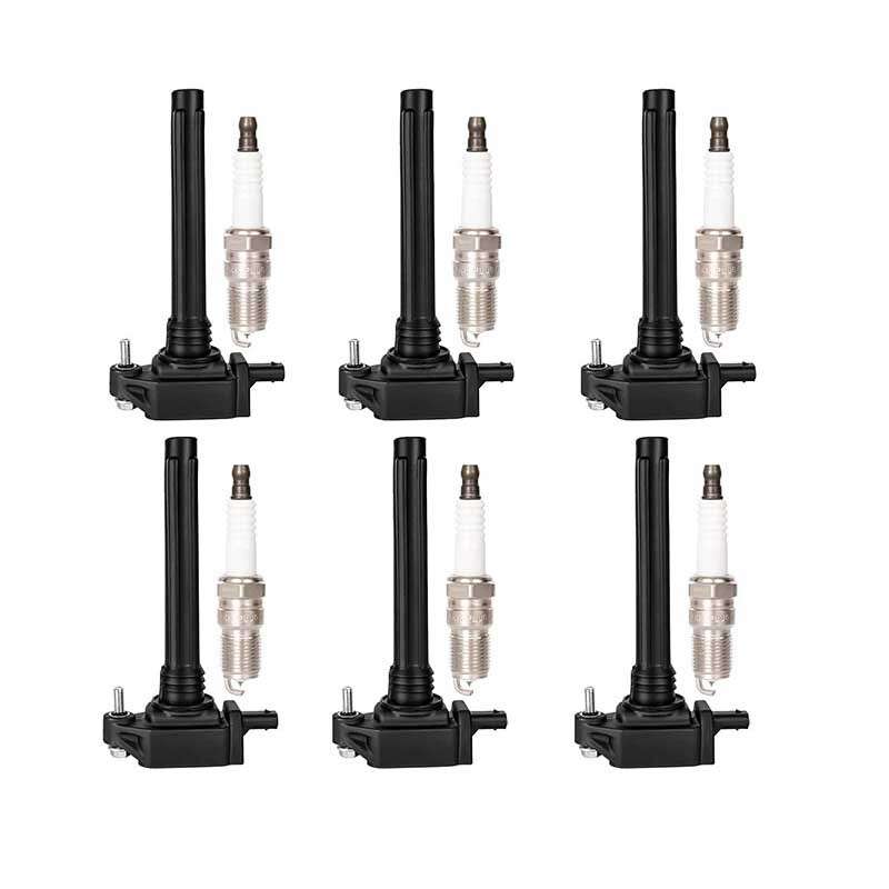 6Pcs Mopar Ignition Coils & Spark Plugs For Chrysler Jeep Dodge Ram 3.6L UF648