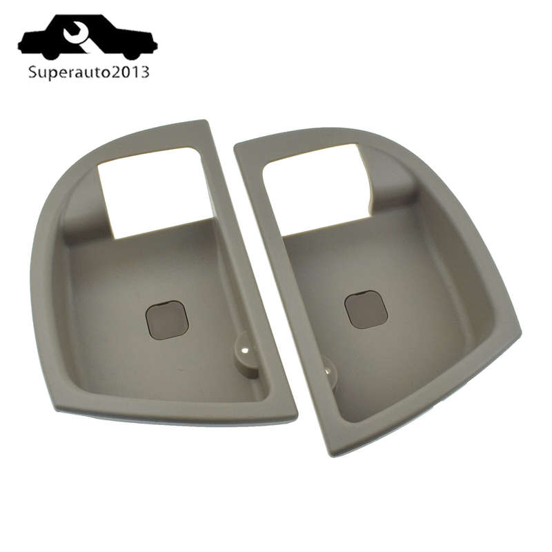 Pair New Left & Right Inside Door Handle Trim Beige For 2007-12 Hyundai Santa Fe