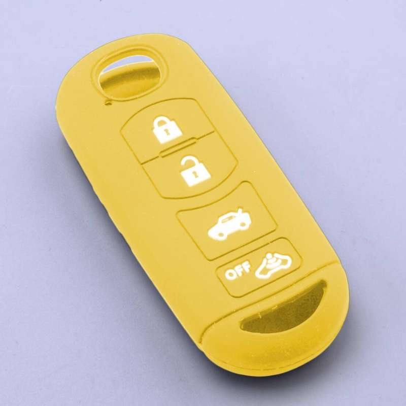 Yellow Silicone Car Key Case Cover Bag Fit for Mazda 2 3 5 6 CX-9 CX-7 CX-5 CAR