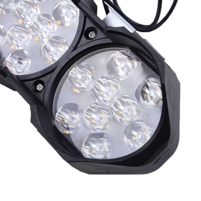 90W 18LED Fit for Motorcycle Scooter Dual Headlights Spotlights Fog Lights Lamp