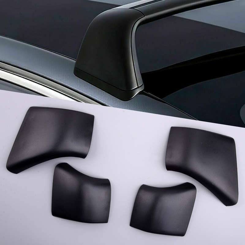 4pcs Fit For Tesla Model 3 2017-2020 Black Roof Rack Rail End Cover Shell