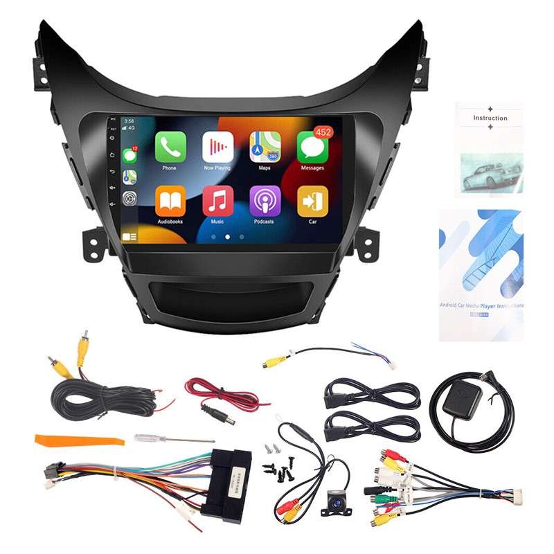 Car Radio Stereo GPS Navigation Player Fit for Hyundai Elantra 11-13 Android 11
