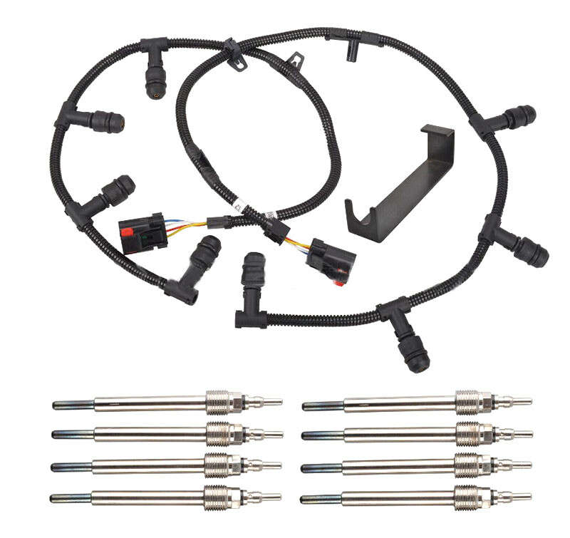 ZD13 glow plug & Harness Kit 4C3Z12A342AA FIt For Ford F250 F350 F450 6.0L