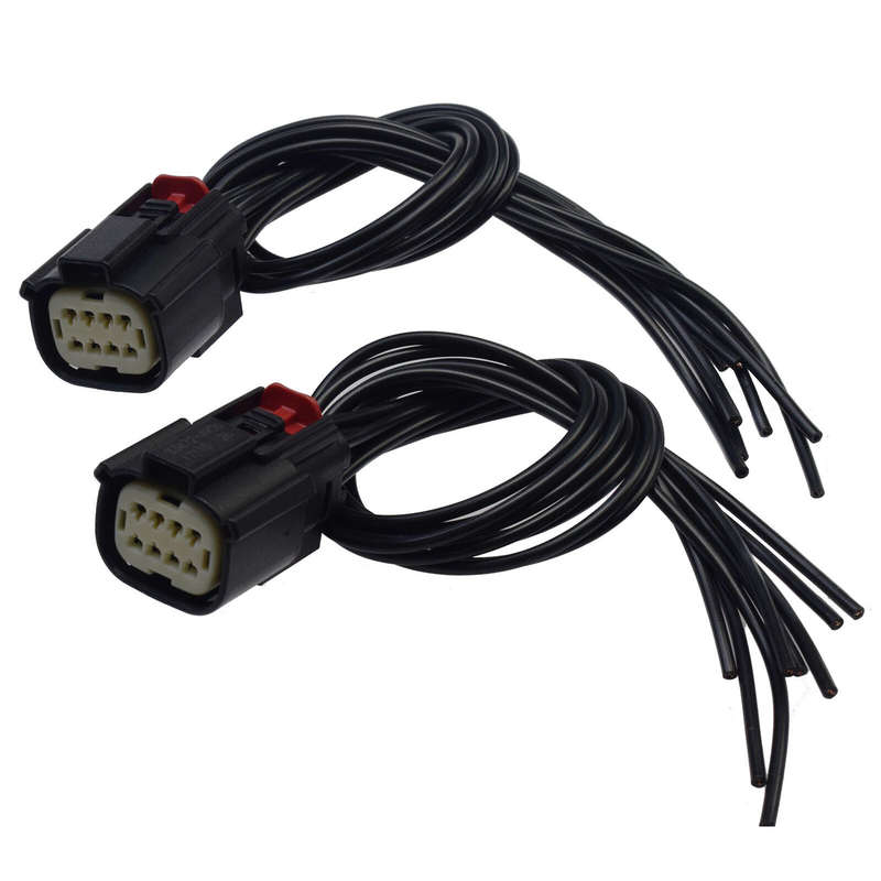 2PCS For Xenon HID LED Headlight Connector Pigtail For 16-18 Chevrolet Silverado