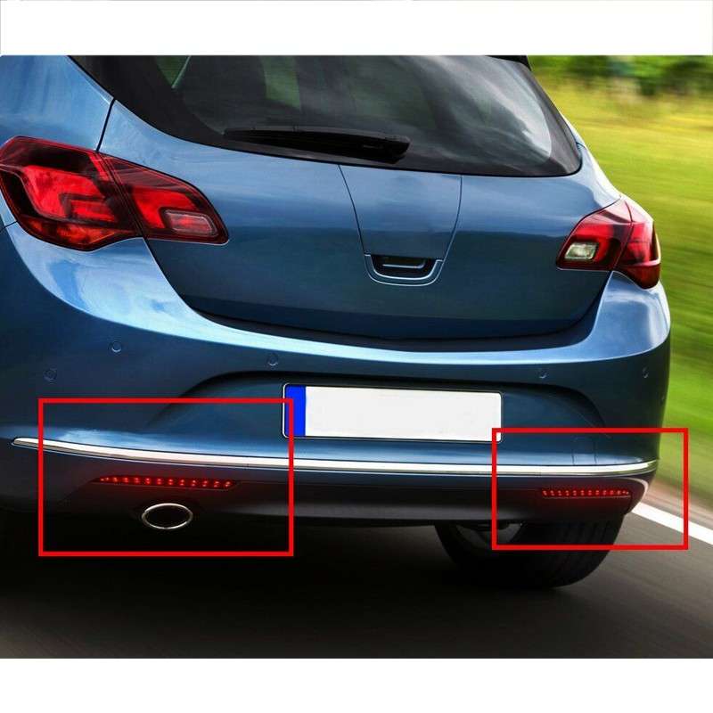 1Pair Rear Bumper Brake Lights Reflector Fit for Vauxhall Astra J 2009-2015