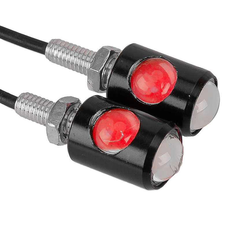 2pcs Universal Mini LED Motorcycle Turn Signal Indicator Blinker Light