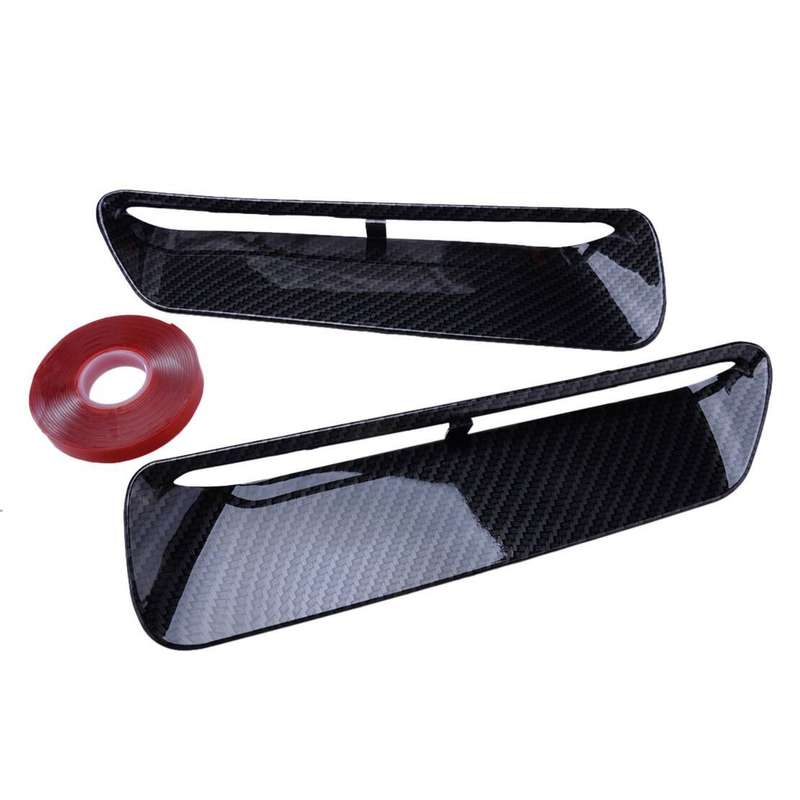 Carbon Fiber Texture Hood Air Vent Cover Trim fit for Dodge Challenger 15-2022