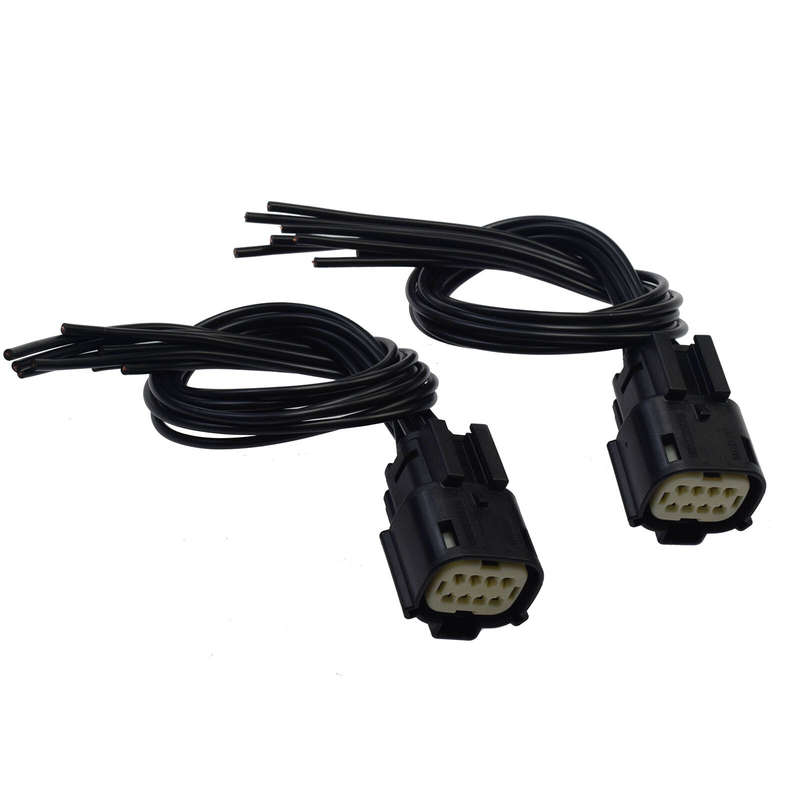 2PCS Headlight 6-Pin Wire 8Way Pigtail Connector For 2016-18 Chevrolet Silverado
