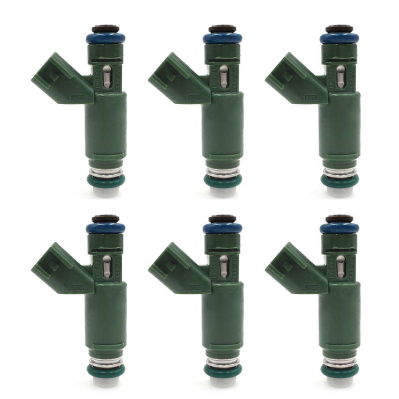 6Pcs Fuel Injector 195500-4011 For Jaguar X-Type Base Sedan 2.5L 3.0L 2002-2008