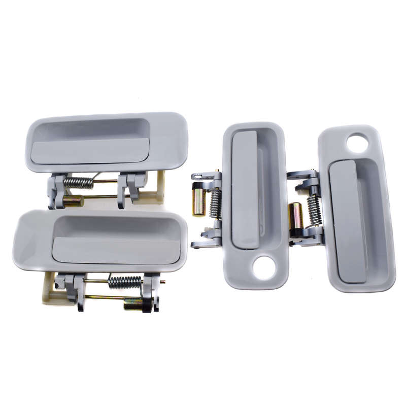 New White Outside Gray Grey Inside Door Handles Kit 8PCS For 97-01 Toyota Camry