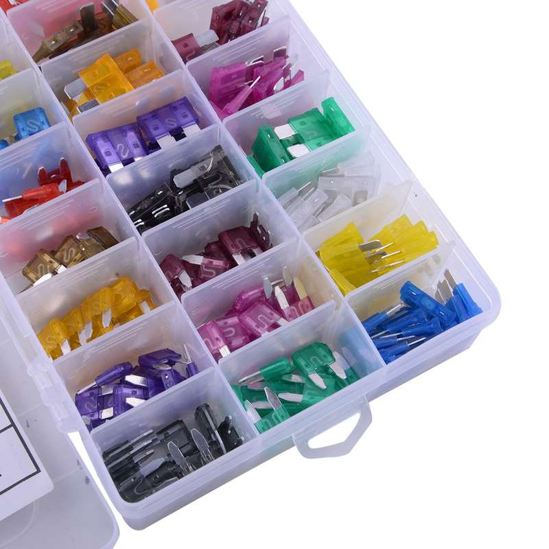 242Pc Car Blade Fuses Kit Medium Small Blade Type Holder Fuses Universal