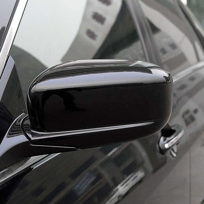1 Pair Black Side Rearview Mirror Cover Cap Fit For Honda Accord 03-07 ABS