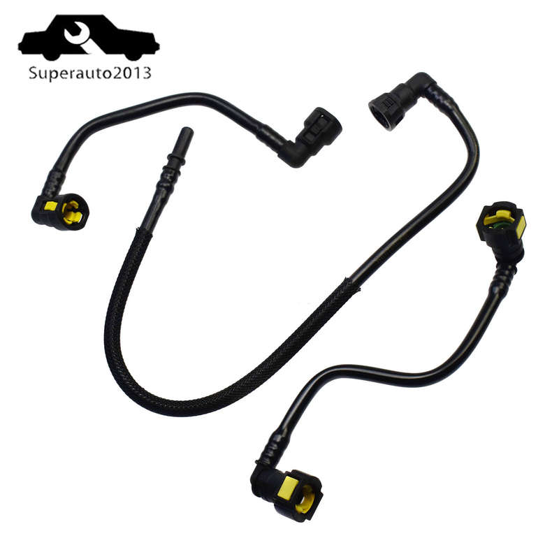 3PCS Fuel Filter Fuel Hose Lines For Mercedes W163 ML320 ML430 ML55 1998-2005