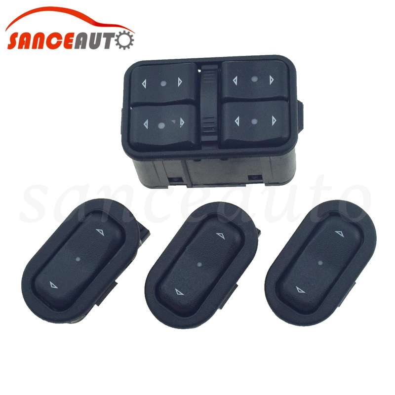 4PCS Power Window Control Switch For Opel Vauxhall Astra G Zafira A 1999-2005
