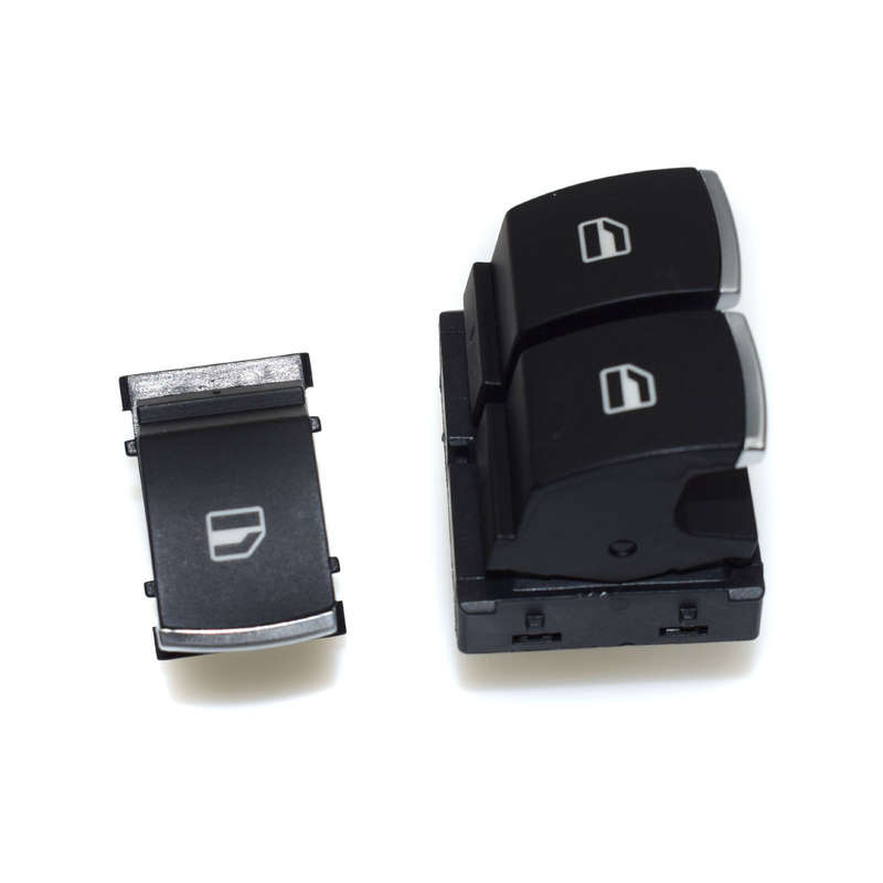 2Pcs Chrome Electric Power Switch Window For VW Volkswagen Golf Rabbit GTI R32