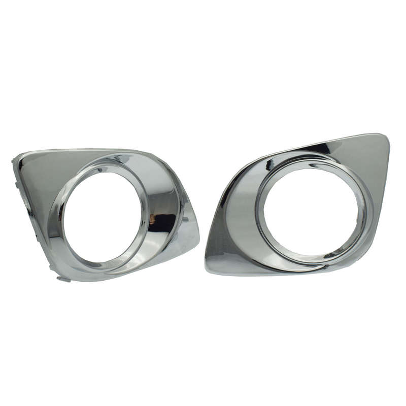 Front Bumper Fog Light Hole Cover Insert LH RH 2PC Chrome for Toyota Venza 09-12